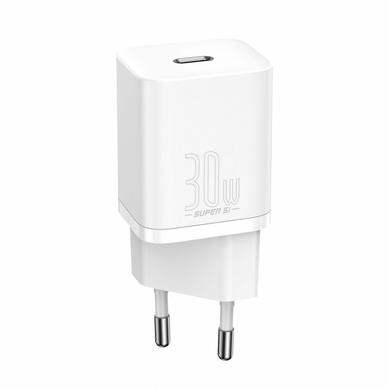 Incarcator Baseus Super Si Incarcator Rapid Usb-c 1c 30w Alb Amio BAS20507