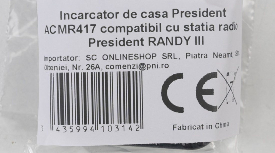 Incarcator de casa President ACMR417 compatibil cu statia radio President RANDY III PNI-ACMR417