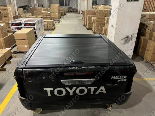 INCHIDERE BENA ROLLER ALUMINIU + ROLLBAR HEAVY DUTY TOYOTA HILUX REVO 2016-2024 BK [V2]
