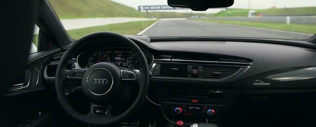 Incredibil, dar adevarat: Un Audi RS7 fara sofer alearga cu 155 km/h pe circuit!