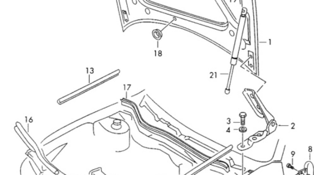 Incuietoare capota Audi A3 (8L) Coupe 1999 1.9 TDI OEM 8L0823480B