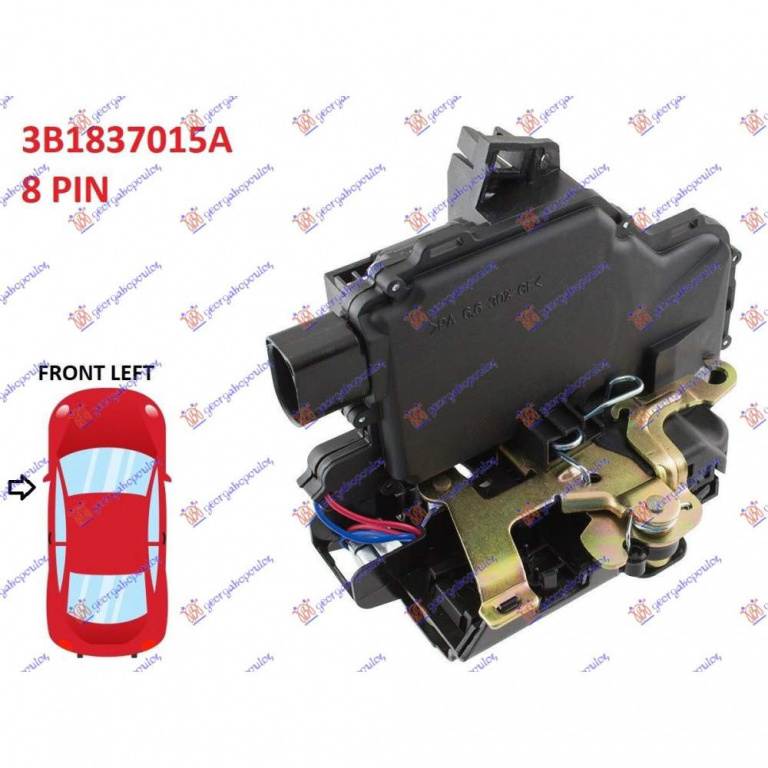 Incuietoare Usa Fata Centralizata 8pin - Skoda Superb 2001 , 3b1837016a