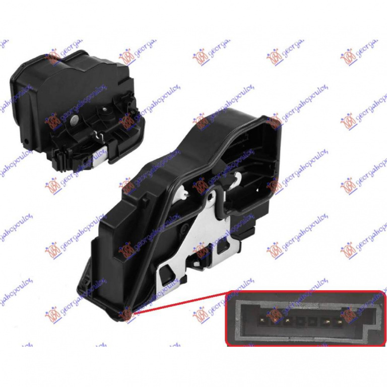 Incuietoare Usa Fata Electrica 5pin - Bmw X5 (E70) 2007 , 51217202146