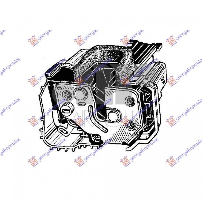Incuietoare Usa Fata Electrica 6pin - Peugeot Bipper 2008 , 1354745080