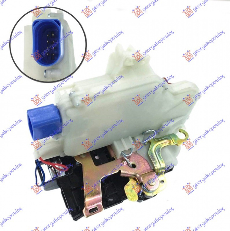 Incuietoare Usa Fata Electrica 8pin - Vw Golf V 2004 , 3b1837015at