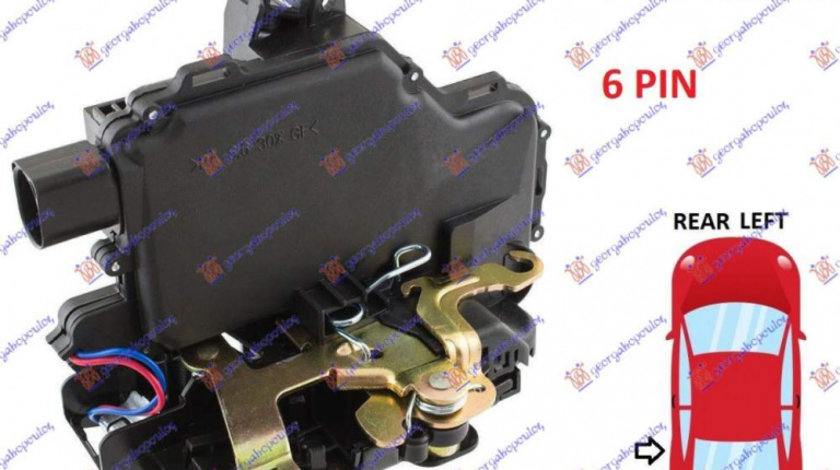 Incuietoare Usa Spate Centralizata 6pin - Vw Golf Iv 1998 , 3b4839015a