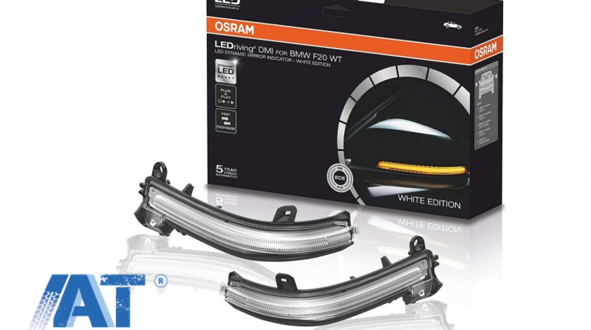 Indicator Dinamic Full LED pentru Oglinda Osram compatibil cu BMW 1 Series F20 F21 2 Series F22 F23 F87 M2 3 Series F30 F31 F34 GT 4 Series F32 F33 F36 X1 E84 Editia Alba
