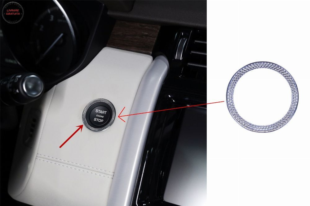 Inel Ornament pentru butonul de Start Land Rover Discovery 5 L462 (2017-) Discovery- livrare gratuita