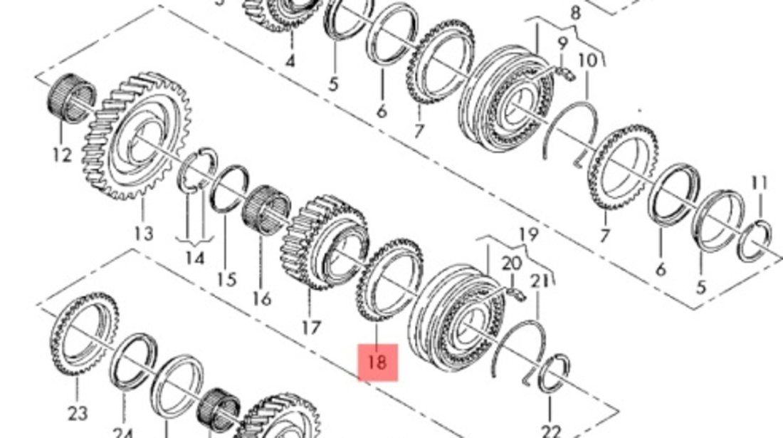 Inel sincron treapta 4 ​Volkswagen Golf 6 (AJ5) Variant 2010 2.0 TDI OEM 02M311269H