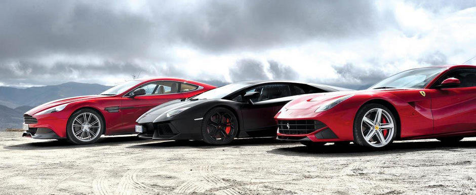 Infruntarea Gigantilor V12: Aston Martin Vanquish vs. Ferrari F12 vs. Lamborghini Aventador Infruntarea Gigantilor V12: Aston Martin Vanquish vs. Ferrari F12 vs. Lamborghini Aventador