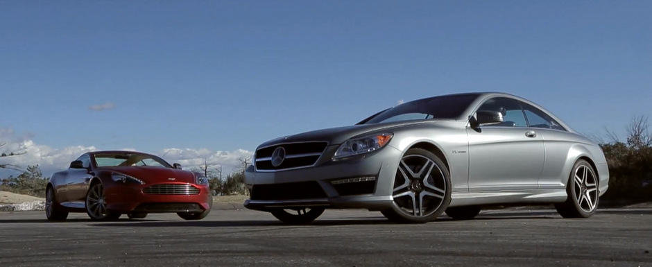 Infruntarea Titanilor: Aston Martin DB9 versus Mercedes CL65 AMG