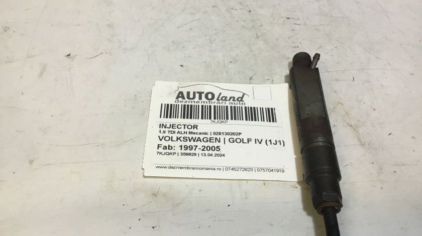 Injector 028130202p 1.9 TDI ALH Mecanic Volkswagen GOLF IV 1J1 1997-2005