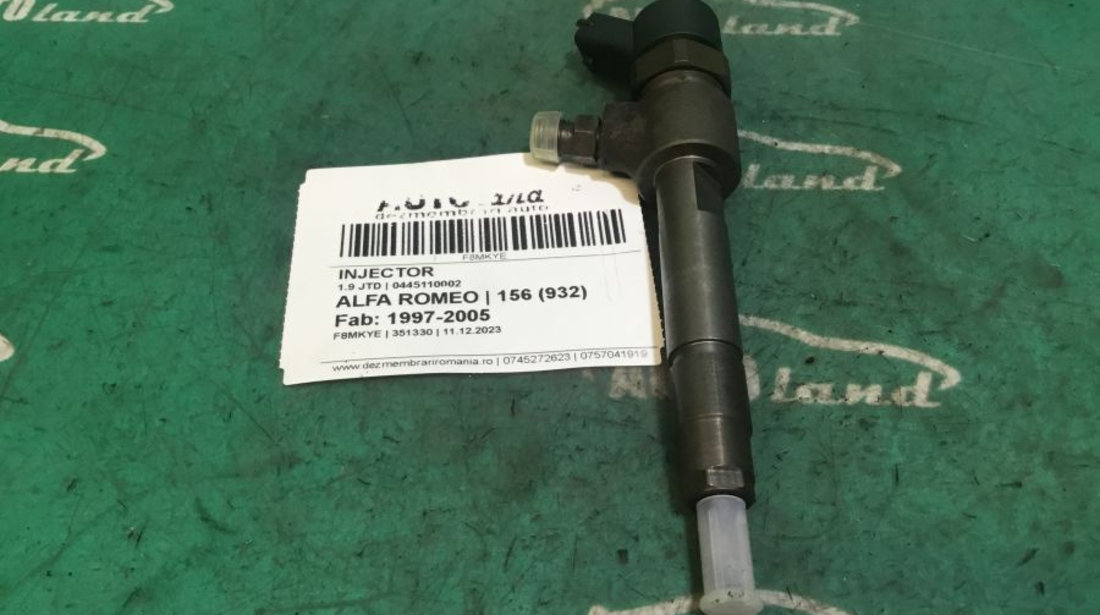 Injector 0445110002 1.9 JTD Alfa Romeo 156 932 1997-2005