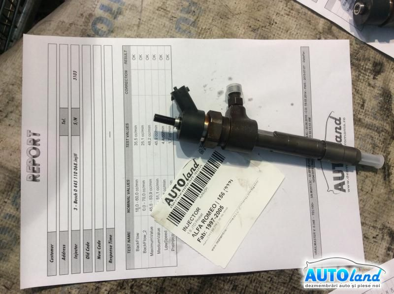 Injector 0445110068 1.9 JTD probat Alfa Romeo 156 932 1997-2005