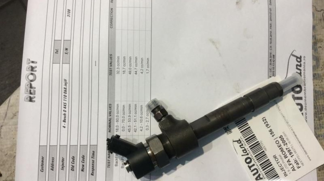 Injector 0445110068 1.9 JTD probat Alfa Romeo 156 932 1997-2005