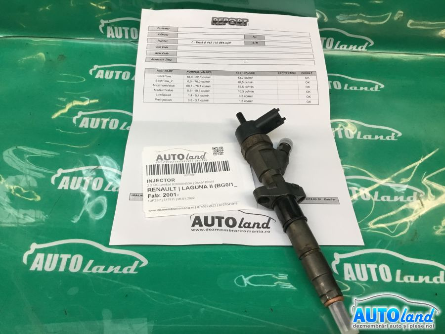 Injector 0445110084 2.2 DCI,probat 8200084534 Renault LAGUNA II BG0/1 2001