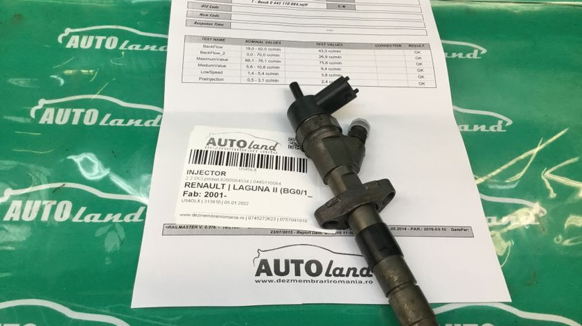 Injector 0445110084 2.2 DCI,probat 8200084534 Renault LAGUNA II BG0/1 2001