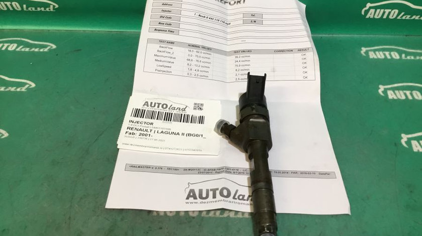 Injector 0445110110b 1.9 DCI Probat Renault LAGUNA II BG0/1 2001