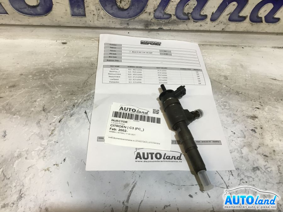Injector 0445110135 1.4 HDI Probat Citroen C3 FC 2002