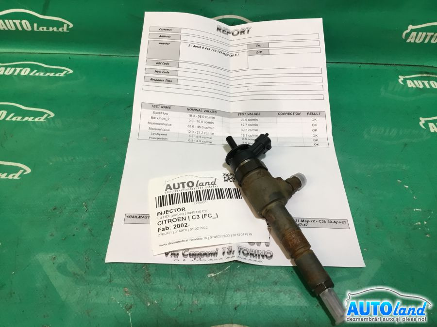 Injector 0445110135 1.4 HDI probat Citroen C3 FC 2002
