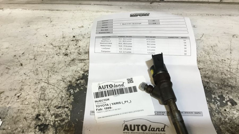 Injector 0445110214 1.4 D Probat Toyota YARIS P1 1999