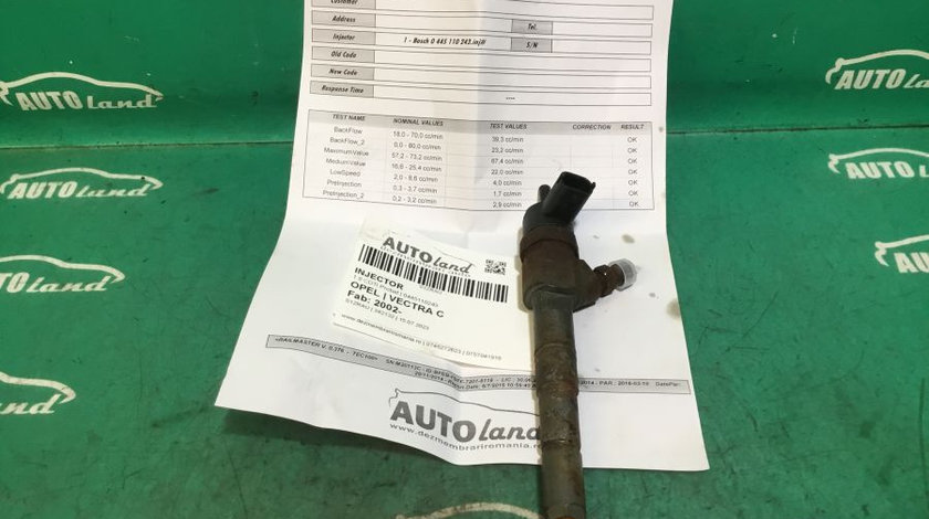 Injector 0445110243 1.9 CDTI Probat Opel VECTRA C 2002