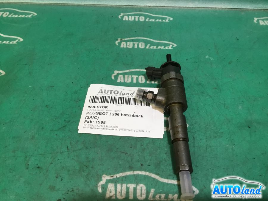 Injector 0445110252 1.4 HDI,probat Peugeot 206 hatchback 2A/C 1998
