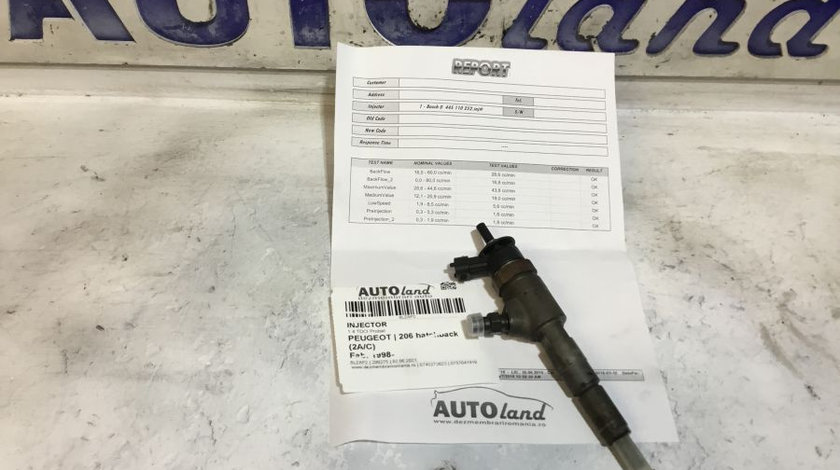 Injector 0445110252 1.4 TDCI Probat Peugeot 206 hatchback 2A/C 1998