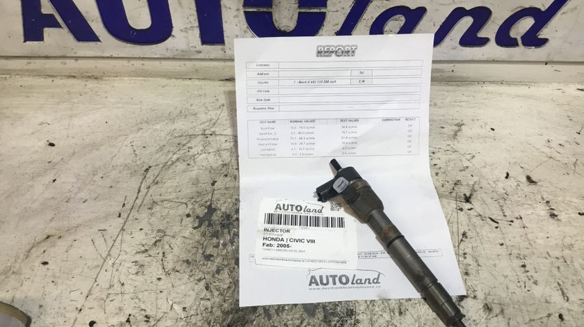 Injector 0445110288 2.2 D Probat Honda CIVIC VIII 2005