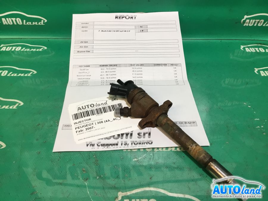 Injector 0445110297 1.6 HDI Probat Peugeot 308 4A ,4C 2007