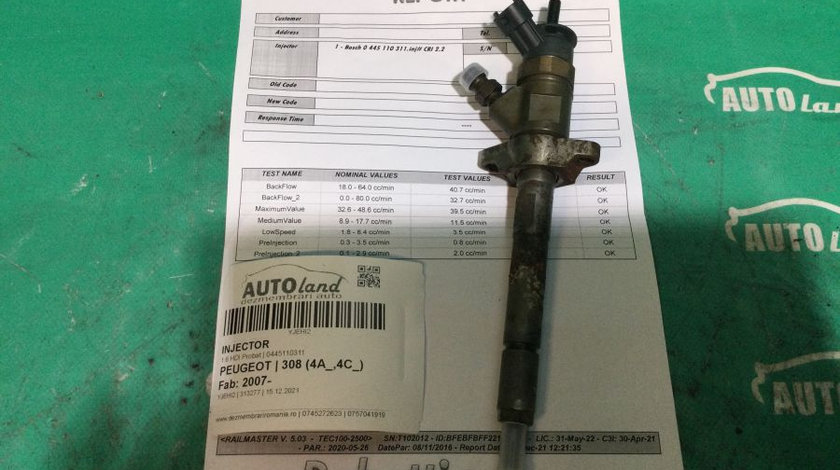 Injector 0445110311 1.6 HDI Probat Peugeot 308 4A ,4C 2007