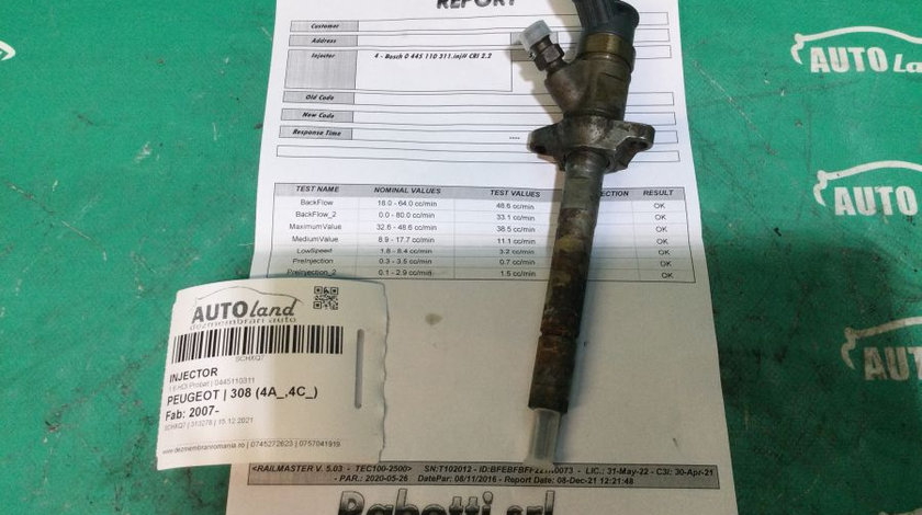 Injector 0445110311 1.6 HDI Probat Peugeot 308 4A ,4C 2007