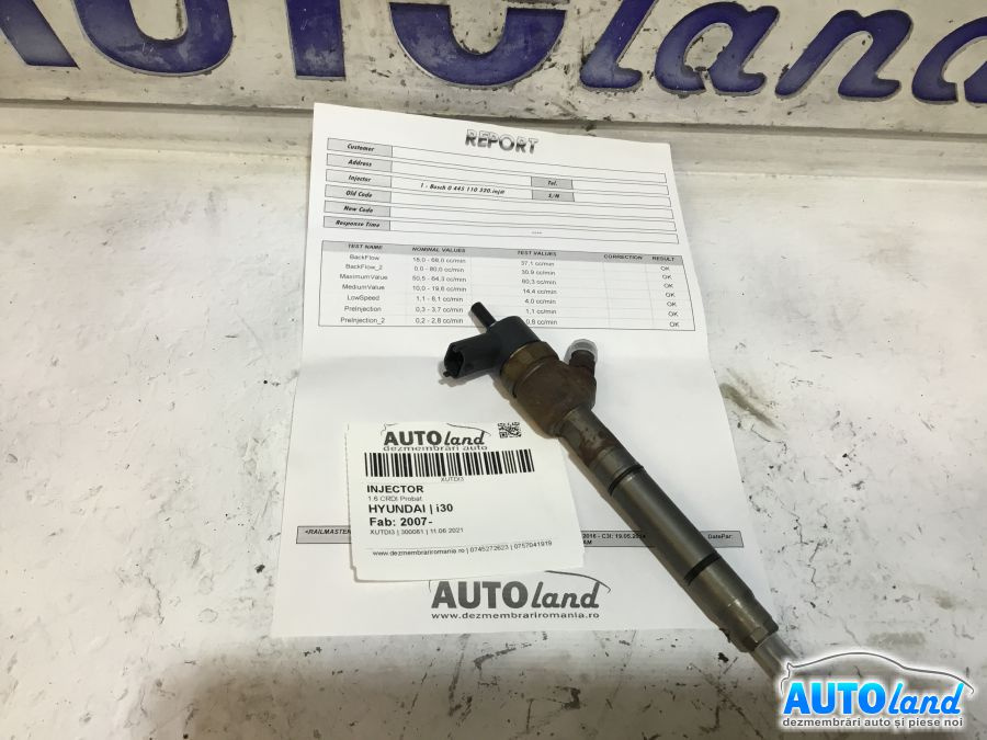 Injector 0445110320 1.6 CRDI Probat Hyundai i30 2007