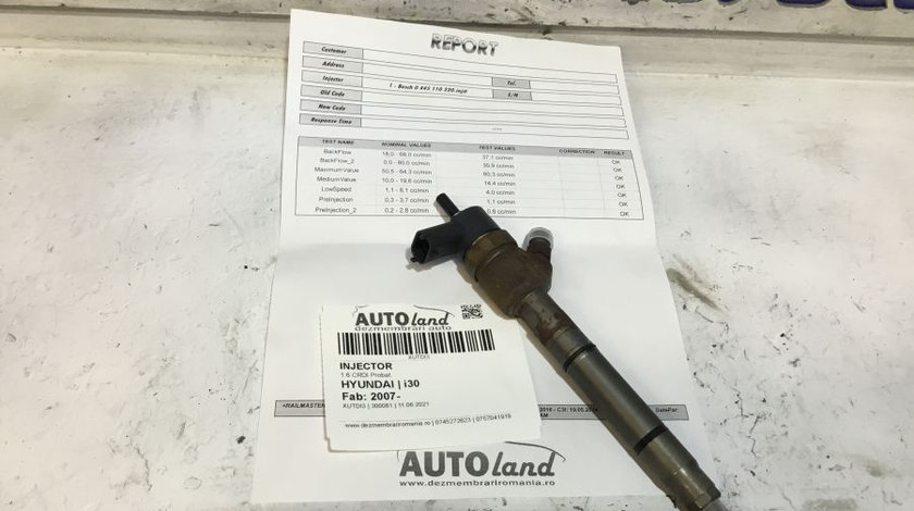 Injector 0445110320 1.6 CRDI Probat Hyundai i30 2007