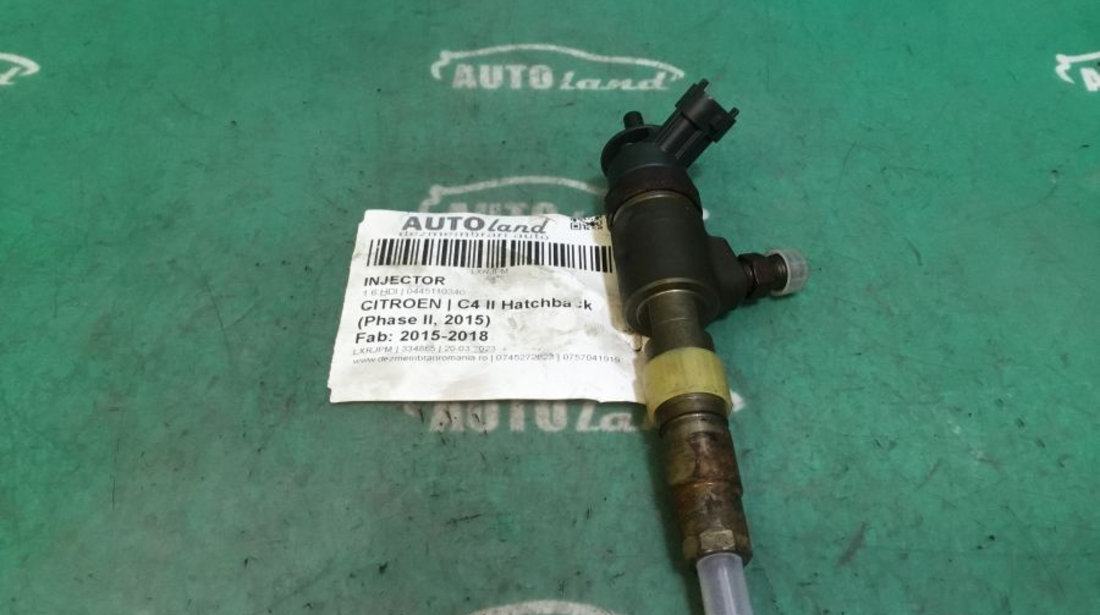 Injector 0445110340 1.6 HDI Citroen C4 II Hatchback Phase II, 2015 2015-2018