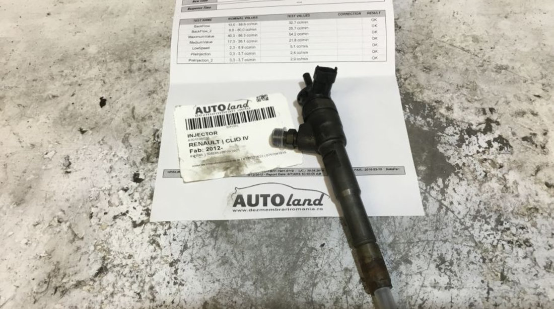 Injector 0445110485 8201108033 Renault CLIO IV 2012