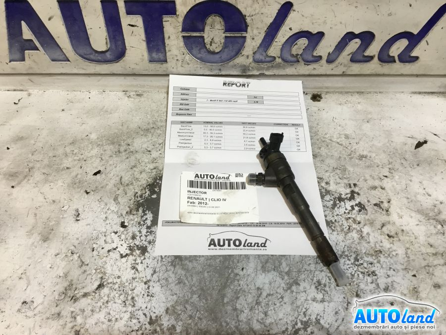 Injector 0445110485 8201108033 Renault CLIO IV 2012