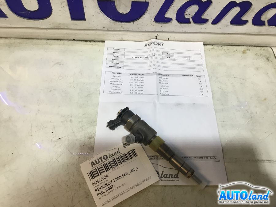 Injector 0445110566 1.6 HDI Probat Peugeot 308 4A ,4C 2007