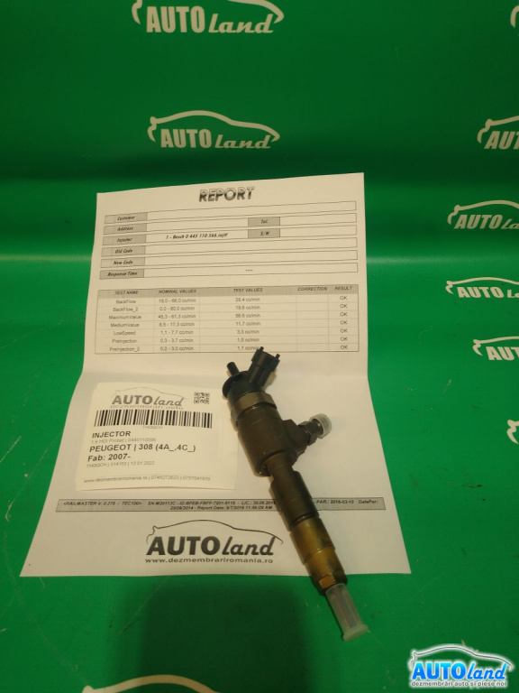 Injector 0445110566 1.6 HDI Probat Peugeot 308 4A ,4C 2007