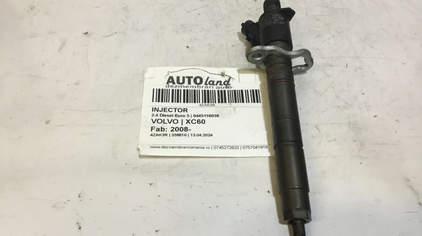 Injector 0445116036 2.4 Diesel Euro 5 Volvo XC60 2008