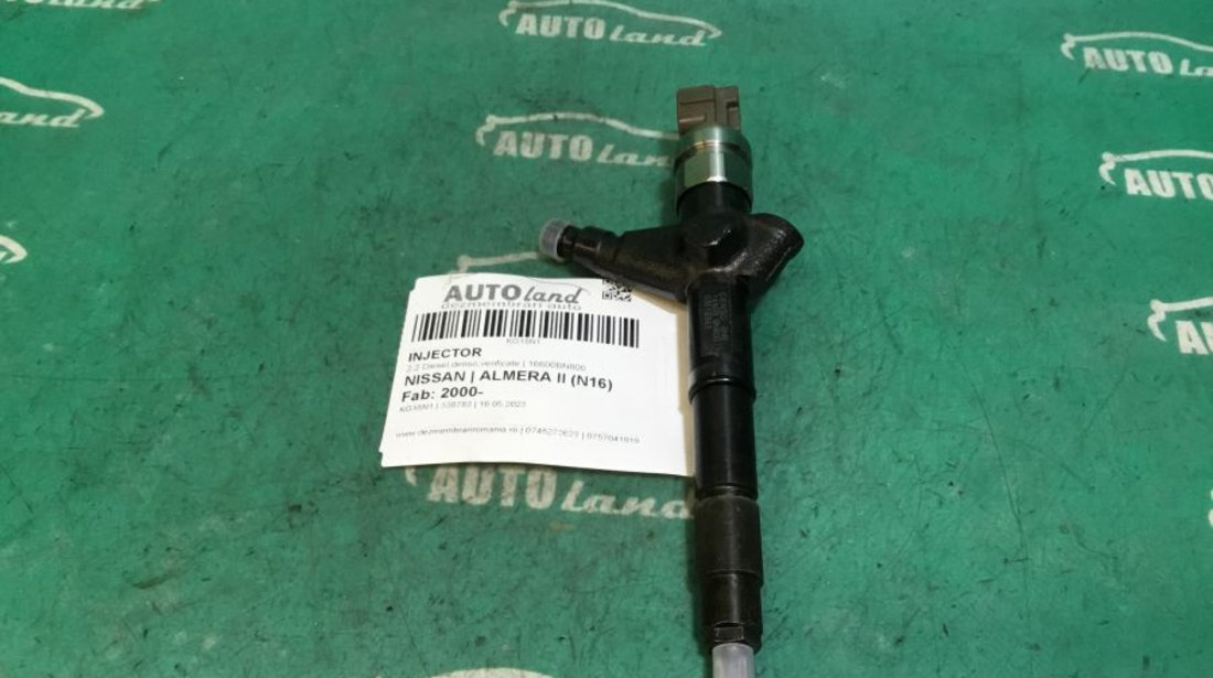 Injector 16600bn800 2.2 Diesel,denso,verificat Nissan ALMERA II N16 2000