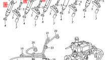 Injector 2.5 TDI Vw LT Transporter 1996 - 2006 OEM...