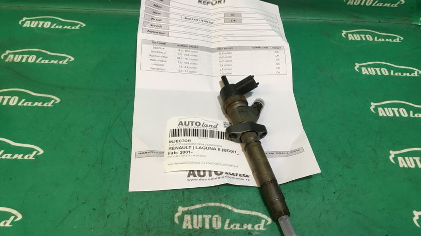 Injector 8200084534 2.2 DCI Probat 0445110084 Renault LAGUNA II BG0/1 2001