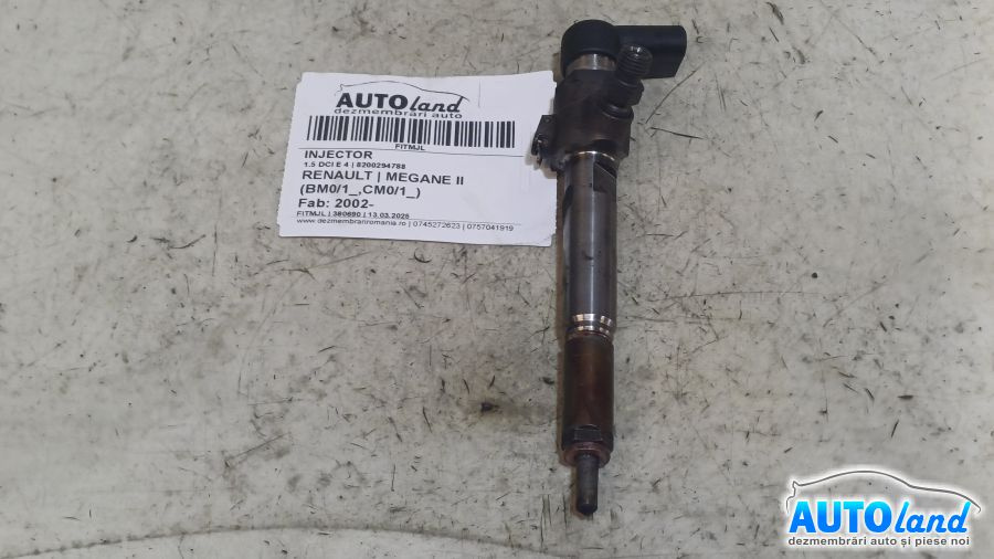 Injector 8200294788 1.5 DCI E 4 Renault MEGANE II BM0/1 ,CM0/1 2002