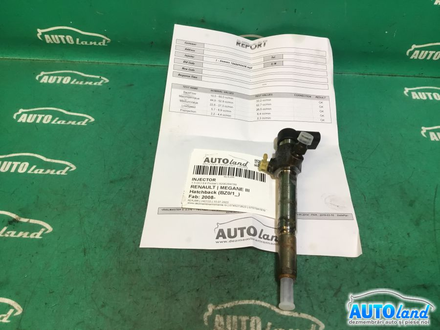 Injector 8200294788 1.5 DCI E4 Probat Renault MEGANE III Hatchback BZ0/1 2008