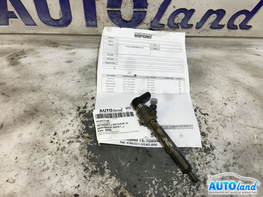 Injector 8200294788 1.5 DCI E4 Probat Renault MEGANE III Hatchback BZ0/1 2008