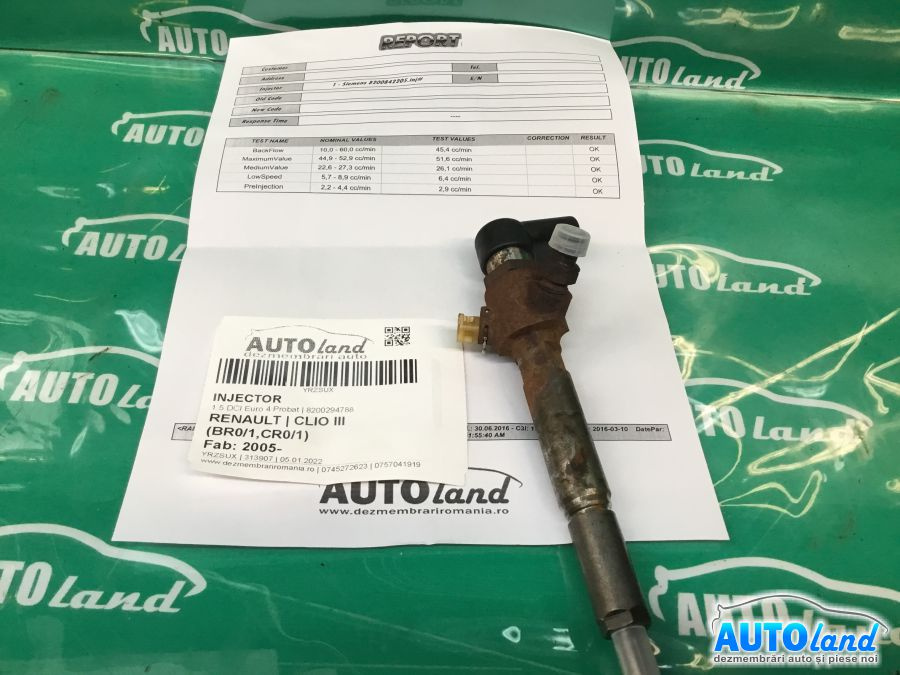 Injector 8200294788 1.5 DCI Euro 4 Probat Renault CLIO III BR0/1,CR0/1 2005