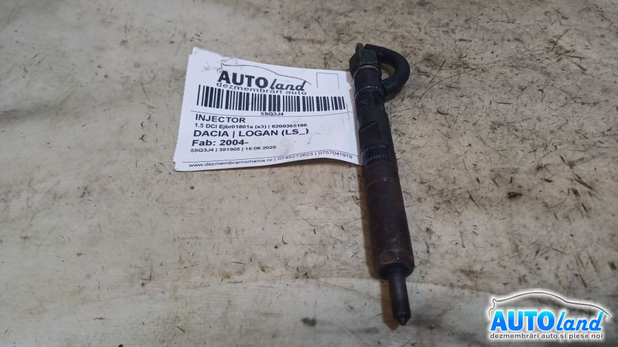 Injector 8200365186 1.5 DCI Ejbr01801a e3 Dacia LOGAN LS 2004