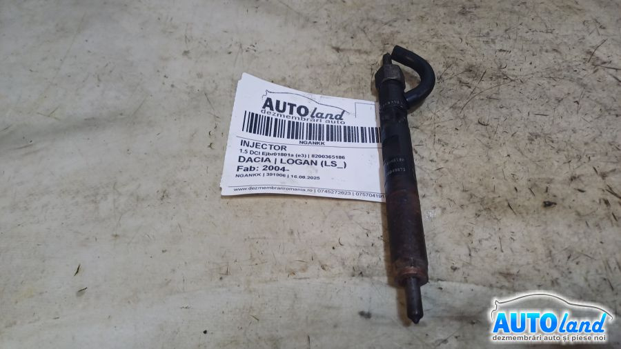 Injector 8200365186 1.5 DCI Ejbr01801a e3 Dacia LOGAN LS 2004