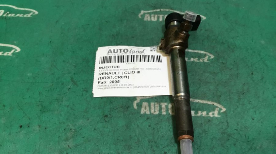 Injector 8200380253 1.5 DCI Siemens Probat,8200294788 Renault CLIO III BR0/1,CR0/1 2005